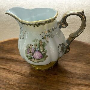 Vintage Victorian Regency Japan Creamer Gold Trim Cottagecore
